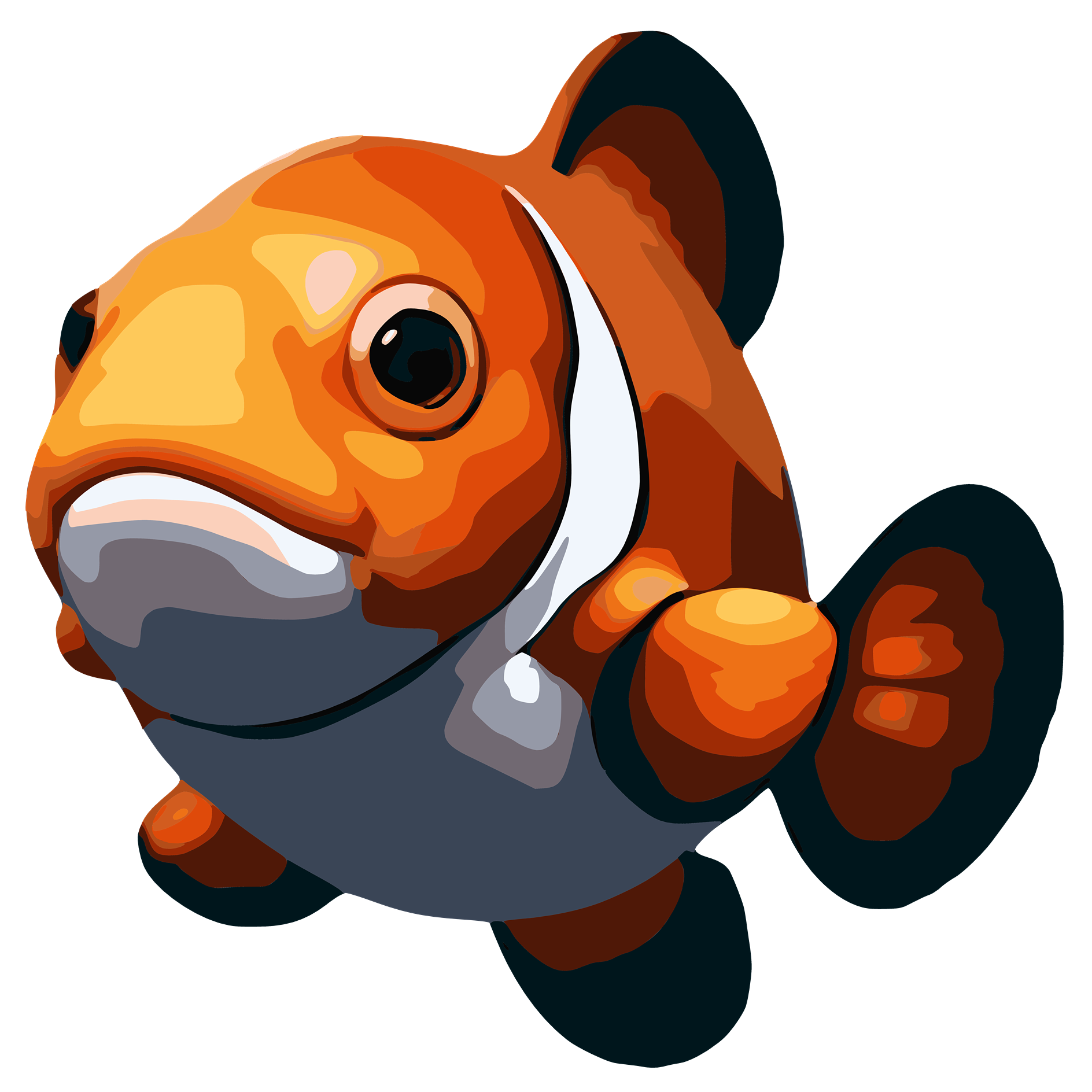 Clown fish graphic T-shirt with a bold, colourful design